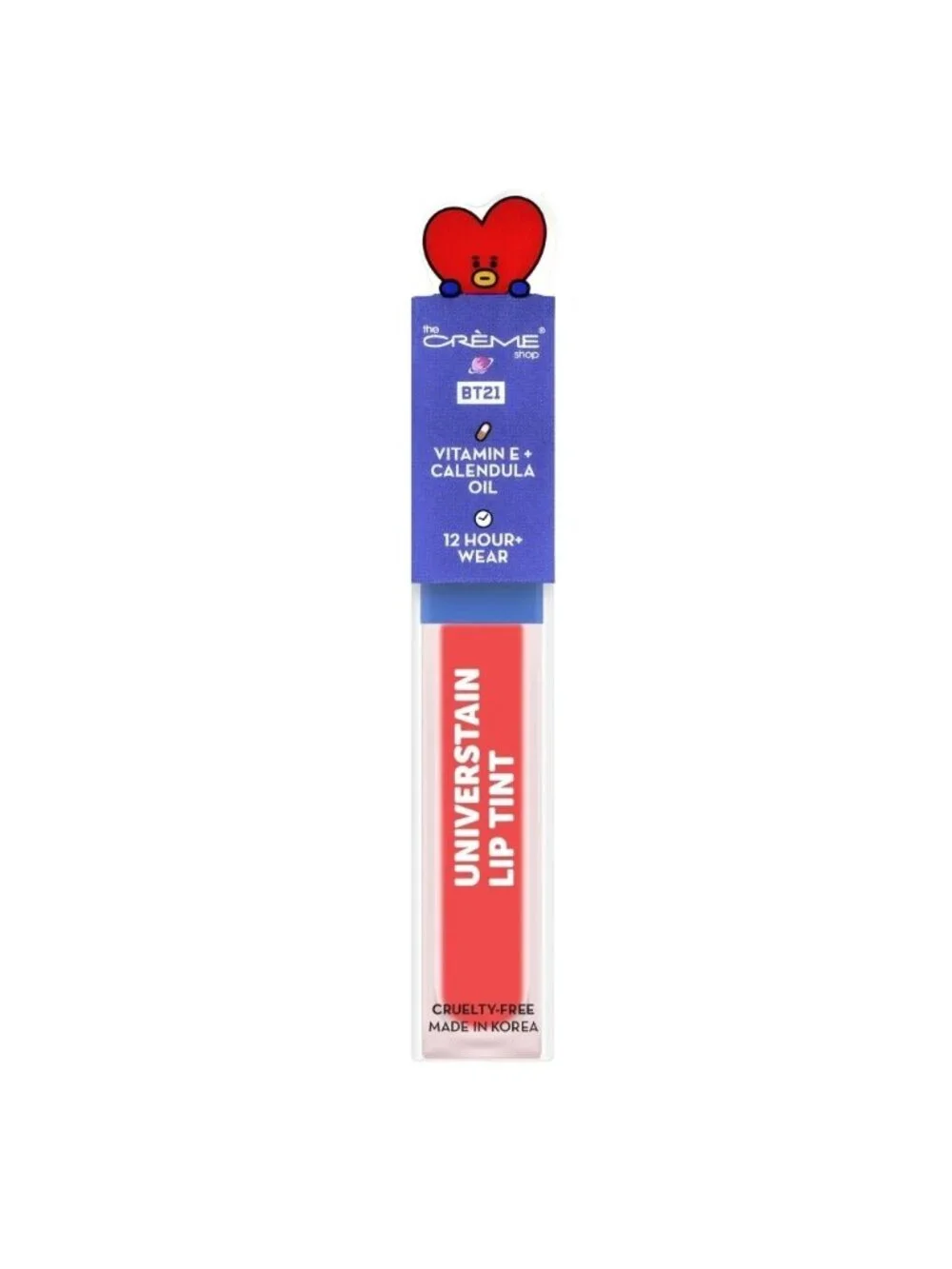 2 Pack The Creme Shop BT21 TATA Universtain Lip Tint Curiously Coral NEW